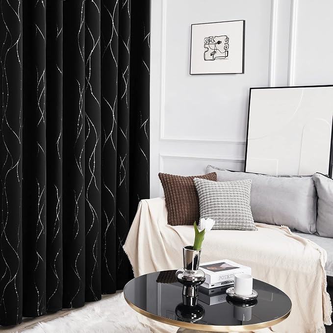 Deconovo Blackout Curtains 84 Inches Long, Soundproof Thermal Insulated Privacy - Image 8