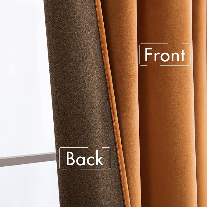 MIULEE Velvet Curtains 108 inches Long 2 Panels - Image 6