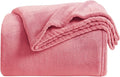 KMUSET Fleece Blanket Twin Size Salmon Pink Lightweight Super Soft Cozy Fuzzy by COZYBLANKETHappyHomeLife
