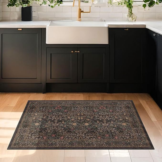 Boho Brown Washable 2x3 Entryway Rug - Image 3