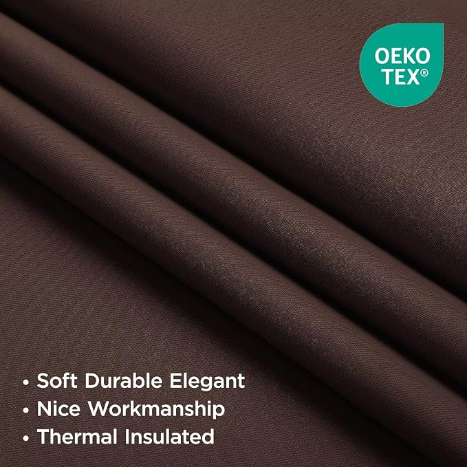Joydeco Blackout Curtains 108 Inches Long, Thermal Insulated Black Out Curtains - Image 5