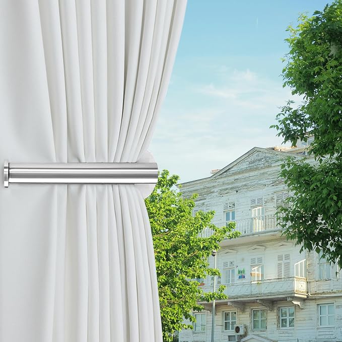 4pcs Curtain Holdbacks, Screw-in Curtain Tiebacks Curtain Tie Backs Curtain - Image 7