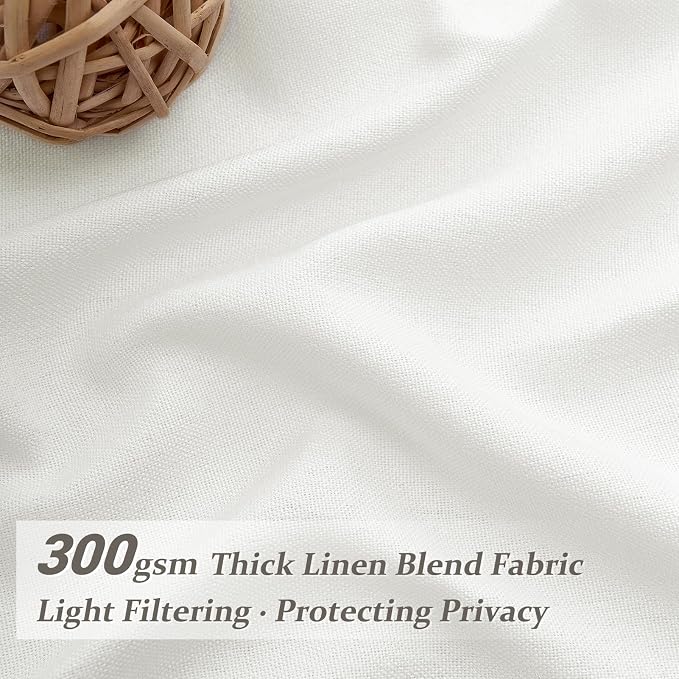 PleatedDrapes Light Filtering Pure White Curtains 84 Inches Long - Image 2