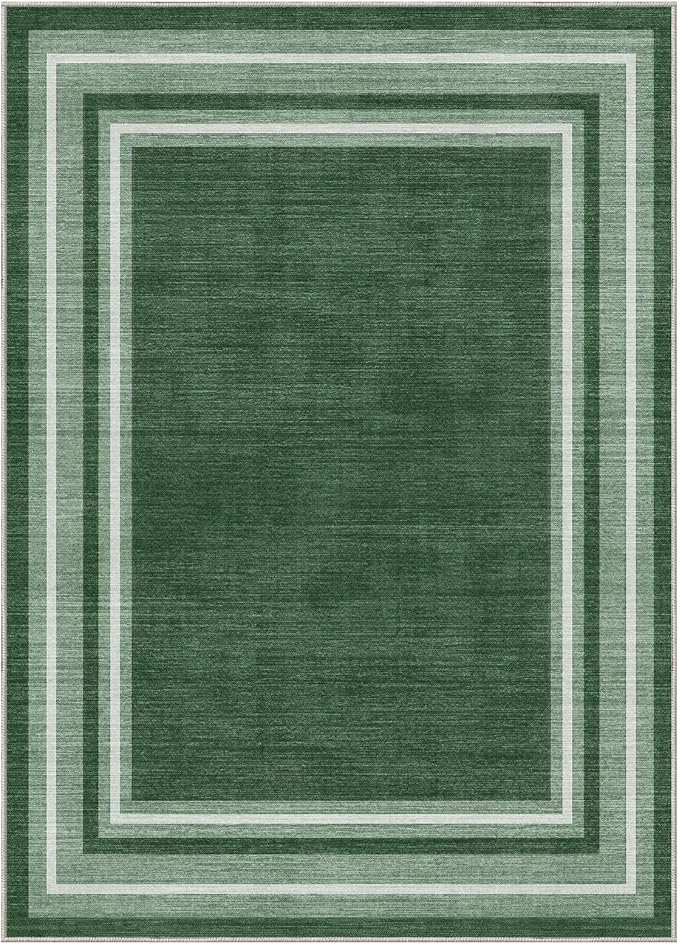 OPPODREAM Border Soft Area Rugs 5x7, Washable Green Rug - Image 9