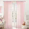LAMIT Linen Curtains for Living Room 84 inch Length 2 Panels, Light Filtering by LAMIT