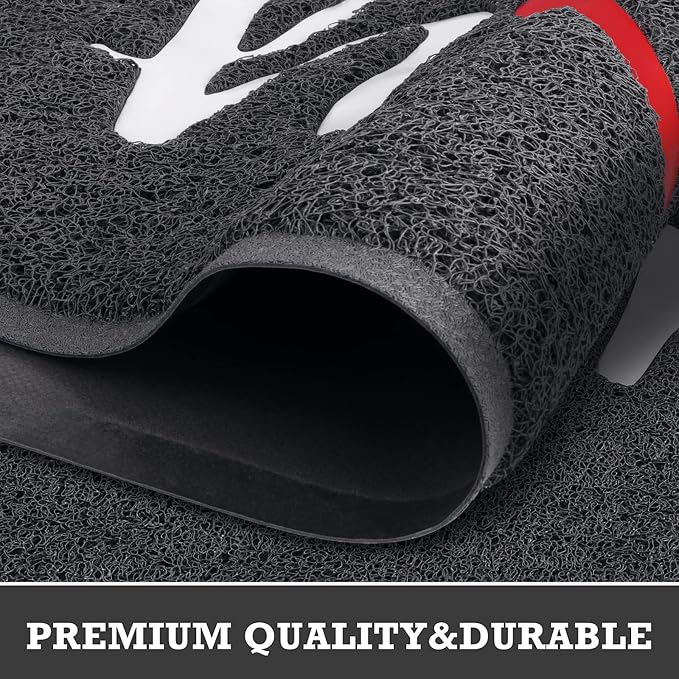 CozyBounty Black Door Mat Welcome Mats Home Non-Slip Doormat - Image 4