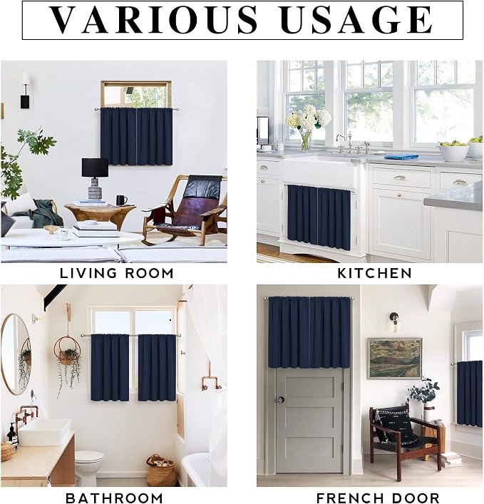 RYB HOME Short Blackout Curtains - Image 6