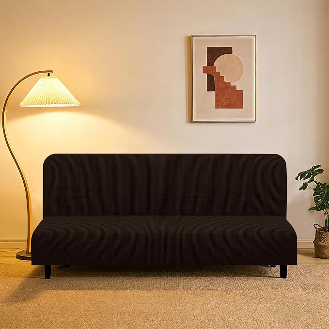 U-NICE HOME Stretch Futon Cover Armless Bed Slipcover - Image 2