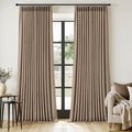 MIULEE Pinch Pleated Thick Linen Curtains 108 Inches Long 2 Panels by MIULEE