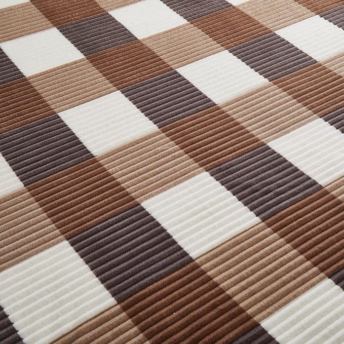 PU MEI Sherpa Blanket Twin Plaid Thick Bed Blanket, 60”*80” Super Soft Flannel - Image 7