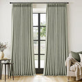 MIULEE Pinch Pleated Thick Linen Curtains 102 Inches Long 2 Panels by MIULEE