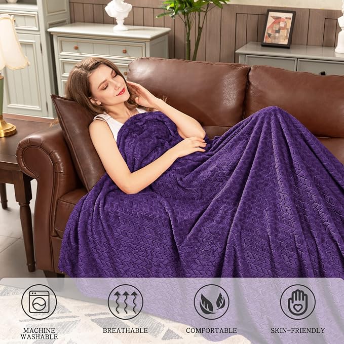 inhand Fleece Throw Blanket, Super Soft Fuzzy Blanket - Image 6