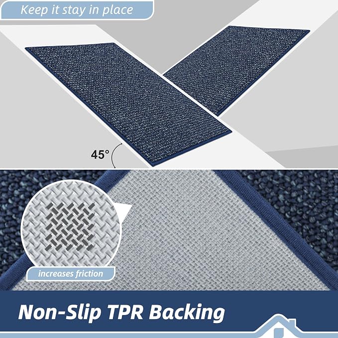 BEQHAUSE Kitchen Rugs and Mats 2PCS, Non-Slip Kitchen Mats - Image 4