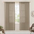 LAMIT Taupe 78 inch Linen Curtains by LAMIT