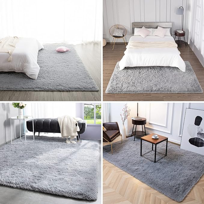 TWINNIS Super Soft Shaggy Rugs Fluffy Carpets, 5x8 Feet, Indoor Modern Plush - Image 5