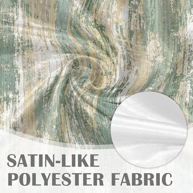 Emvency 4 Pack Valances Window Treatments, Abstract Sage Rustic Vintage Drapes - Image 4