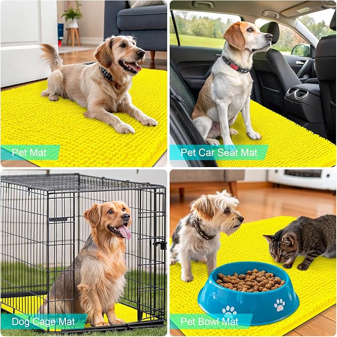 OLANLY Dog Door Mat for Muddy Paws 30x20, Absorbs Moisture and Dirt, Absorbent - Image 7
