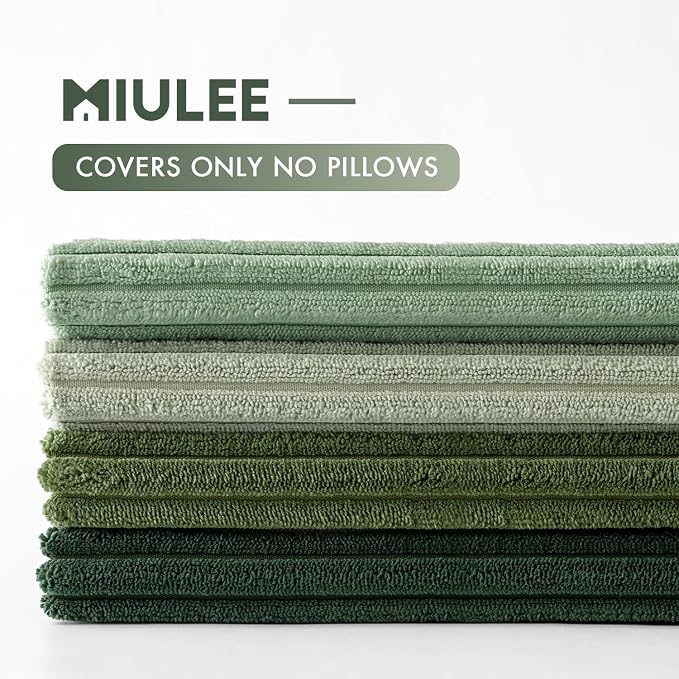 MIULEE Boho Farmhouse Sage Green Throw Pillow Covers 16x16 Inch Set of 4 - Image 7