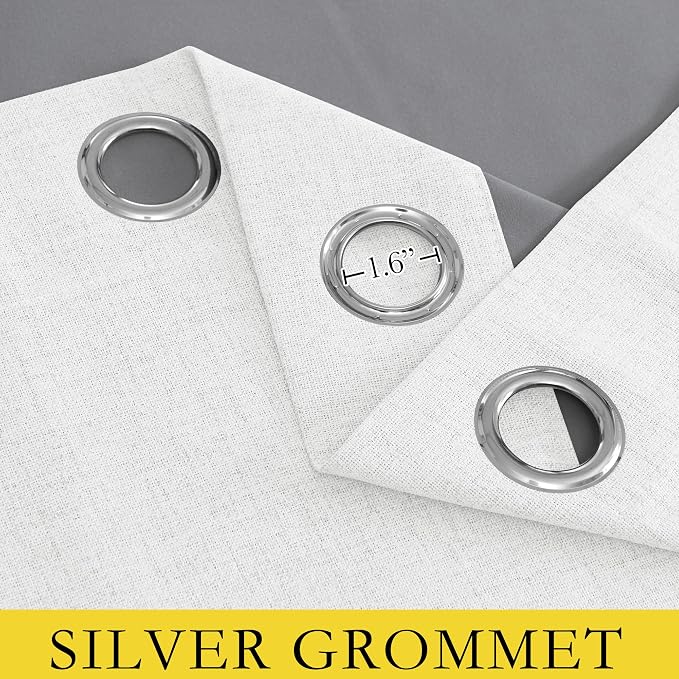 NICETOWN 100% Absolutely Blackout Linen Curtains - Image 7