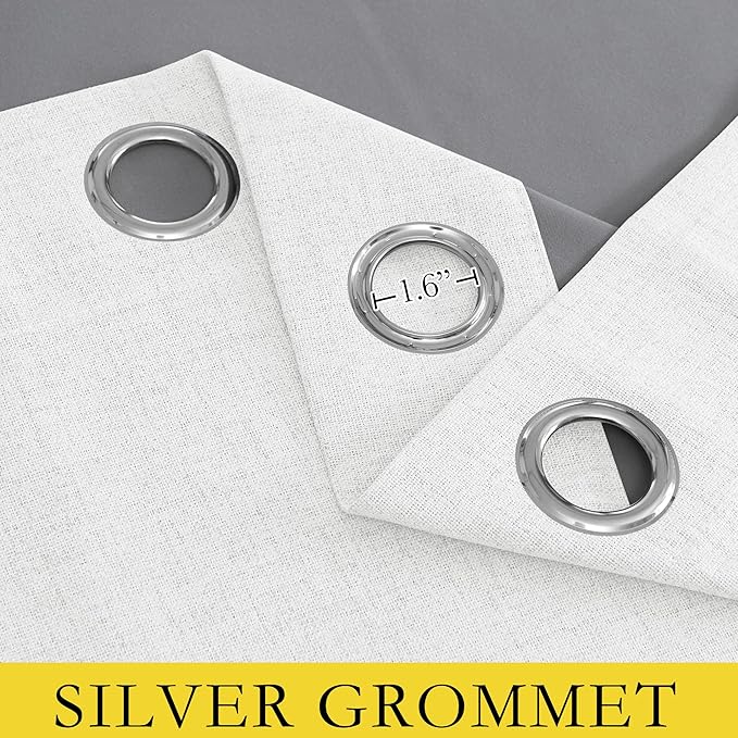 NICETOWN 100% Absolutely Blackout Linen Curtains - Image 7