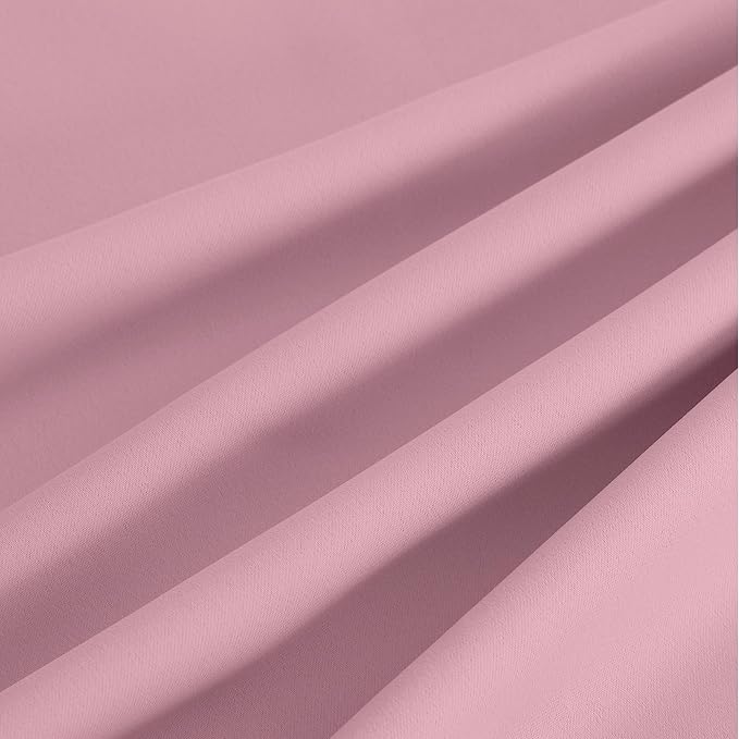 NICETOWN Room Darkening Draperies Curtains Panels, 2 Panels Rouge Pink W52 x L84 - Image 9