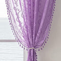 WAZZIO Boho Lace Curtains 84 Inch 2 Panels -Sheer Panel Drape Floral Pattern & by WAZZIO