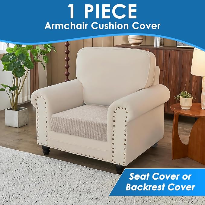 XINEAGE Large Couch Cushion Covers Seat Cushion Cover Thick Stretch Sofa - Image 3