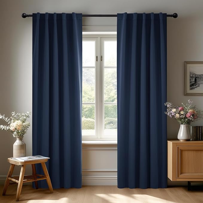 Deconovo Blackout Curtains, Thermal Insulated, W42 x L95 2 Panels, Back Tab by Deconovo