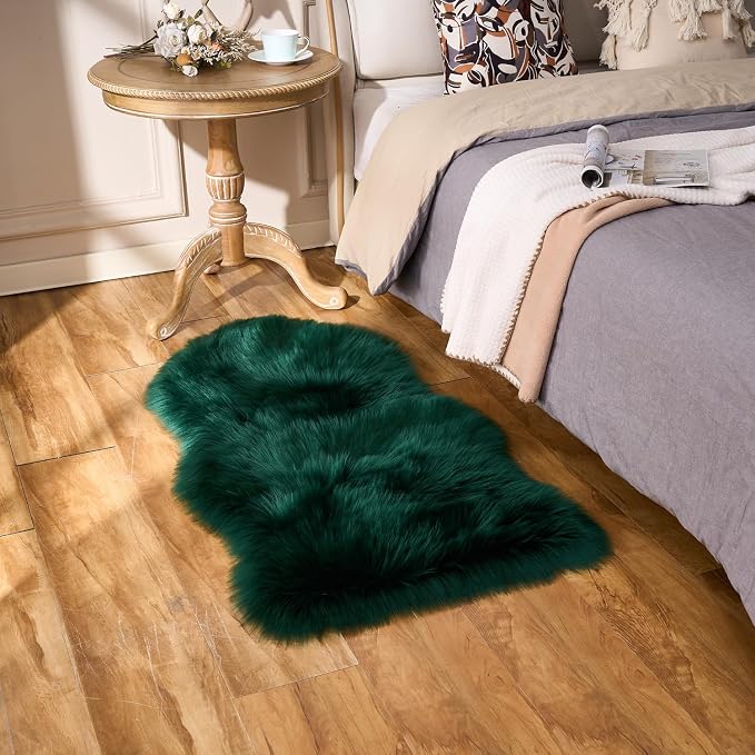 EasyJoy Ultra Soft Fluffy Shaggy Area Rug Faux Fur Rug Chair Cover Seat Pad - Image 6