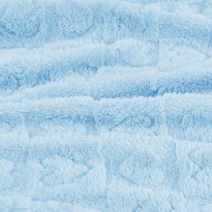 Sherpa Fleece Baby Blanket Heart Checkered Blanket, Ultra Soft Fluffy Premium - Image 7