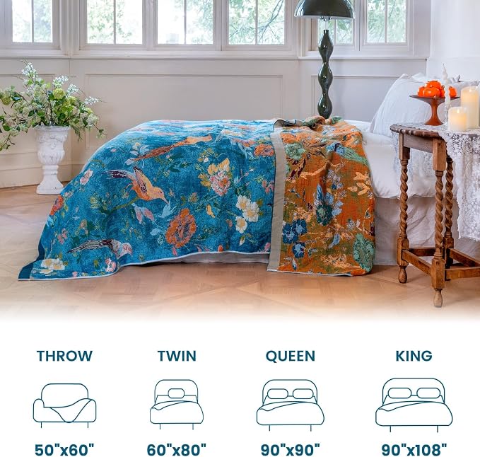 MSGKV Boho Throw Blanket for Couch 50"x60" Cotton Blanket - Image 5