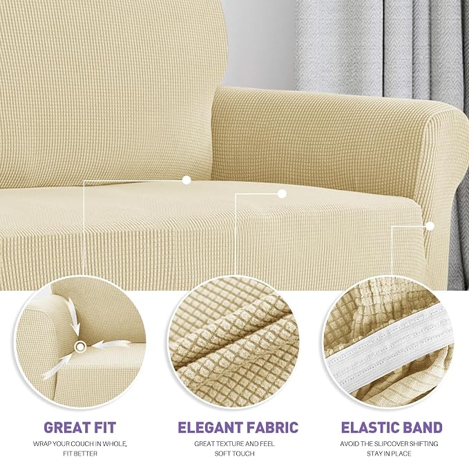 ZNSAYOTX Super Stretch Chair Slipcover Universal Sofa Chair Covers - Image 3