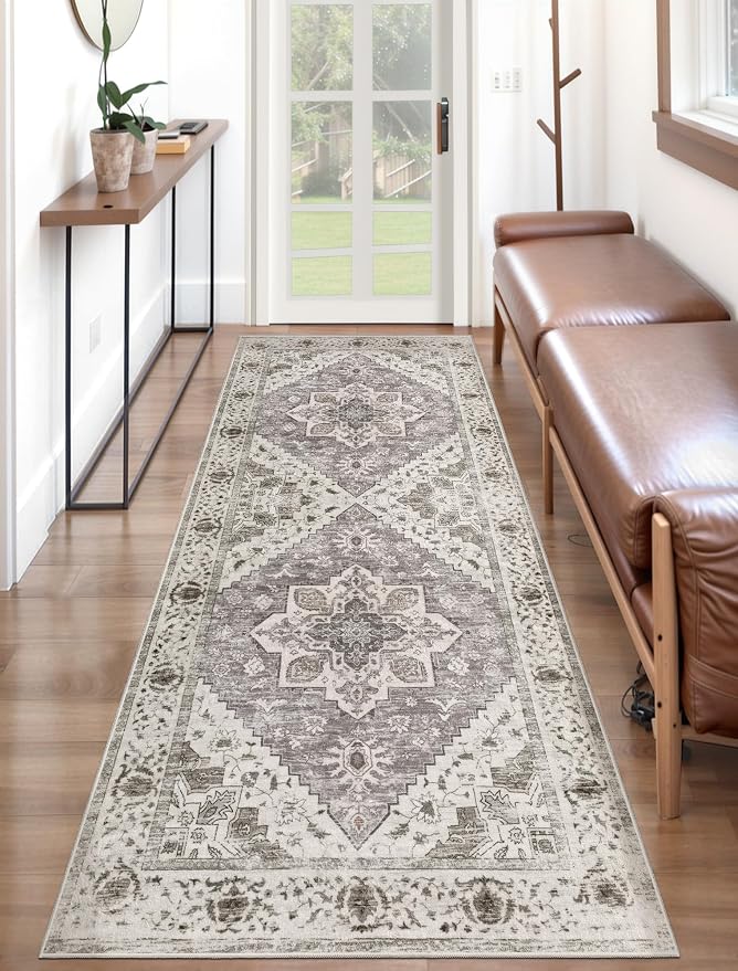 SERISSA Boho Washable Runner Rug, 2x6 Rug Non-Slip Vintage Earth Tone Hallway - Image 6