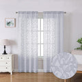 Lecloud Leia Light Grey Sheer Curtains 72 Inch Length 2 Panels, Airy & by Lecloud