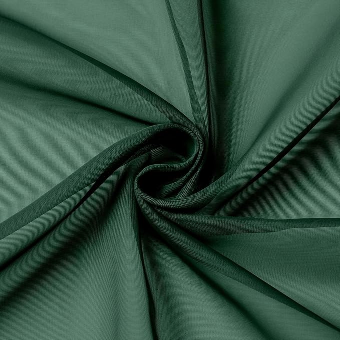 Hunter Green Kitchen Curtains 30 Inch Length Tier 2 PCS, Solid Soft Half - Image 9