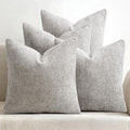 MIULEE Pack of 4 Couch Throw Pillow Covers 18x18 Inch Light Gray Soft by MIULEE