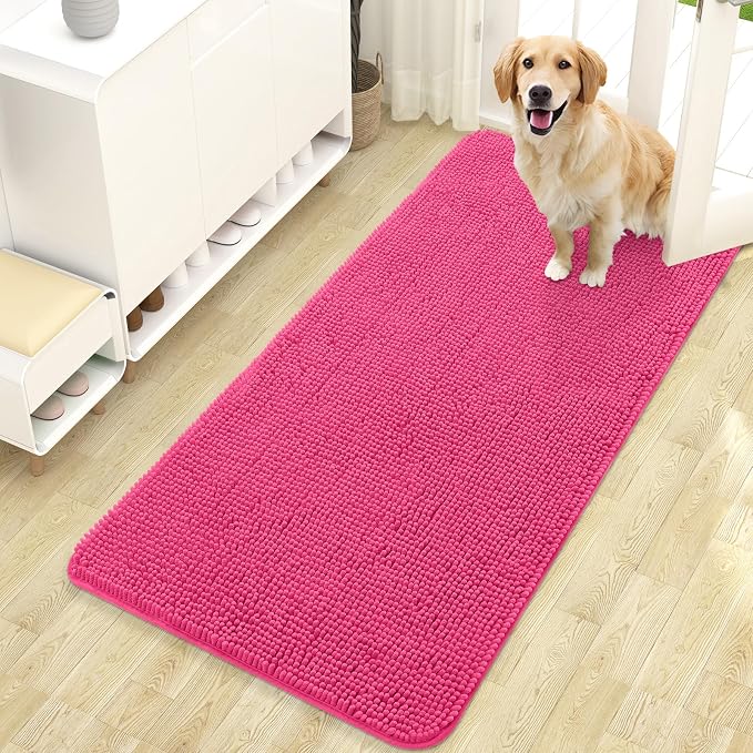OLANLY Dog Door Mat for Muddy Paws 47x24, Absorbs Moisture and Dirt, Absorbent by OLANLY