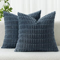 MIULEE Pack of 2 Corduroy Decorative Throw Pillow Covers 16x16 Inch Soft Boho by MIULEE