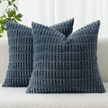 MIULEE Pack of 2 Corduroy Decorative Throw Pillow Covers 18x18 Inch Soft Boho by MIULEE