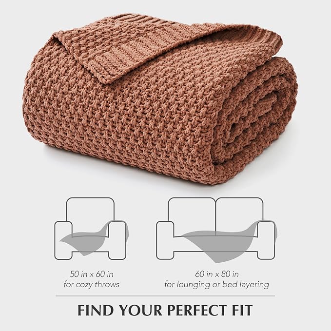 EVERGRACEHOME Chunky Chenille Knit Throw Blanket - Image 8