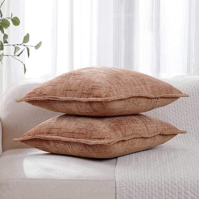 HPUK Fall Chenille Soft Throw Pillow Covers 18x18 Set of 2, Accent Cushion - Image 4