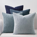 Topfinel Decorative Throw Pillow Covers Dusty Blue Navy Series 16x16 Inch Set by Topfinel