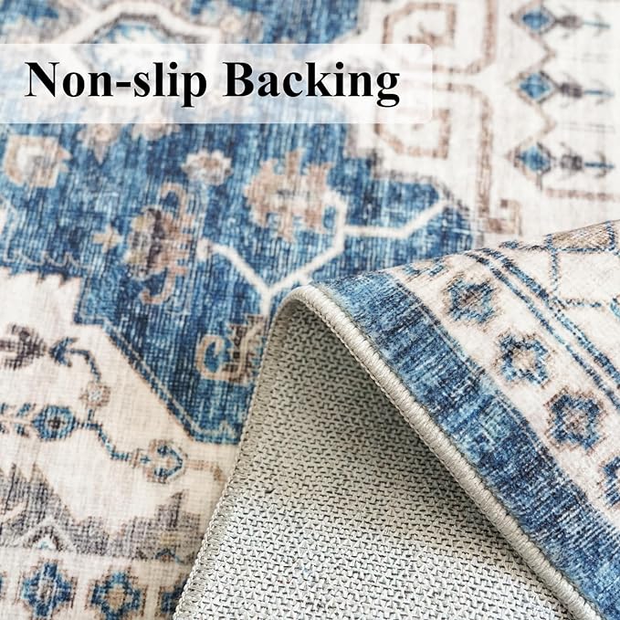 2x3 Washable Vintage Area Rug: Indoor Soft Entryway Rug - Image 6