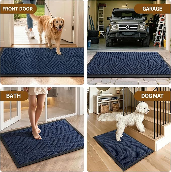 Front Door Mat, Heavy Duty Waterproof Doormat 73"x46", Stain Fade Resistant - Image 9