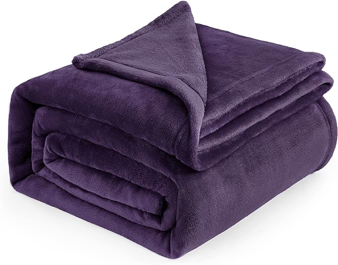 Bedsure GentleSoft Purple Fleece Blankets King Size by Unknown