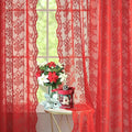 YJ YANJUN Vintage Lace Curtains 90 Inches Long 2 Panels by YJYANJUN