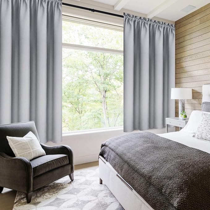 DWCN Blackout Curtains Room Darkening Thermal Insulated Bedroom Curtains Window - Image 2