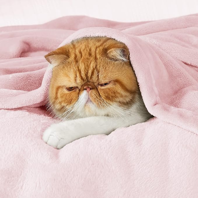 Bedsure GentleSoft Pink Fleece Blanket - Image 2