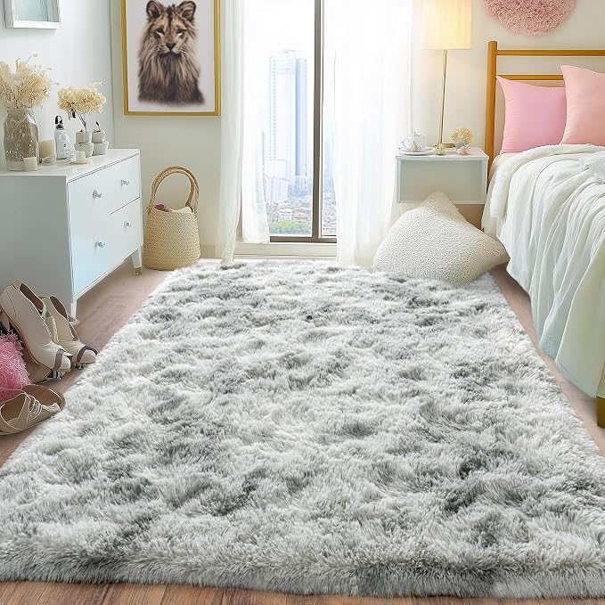 Pionblank Fluffy Area Rug for Bedroom 4x6 Feet, Indoor Plush Carpet, Shag Soft - Image 8