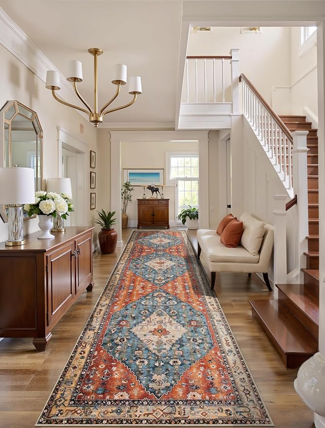 SERISSA Runner Rug for Hallways, 3x10 Washable Non Slip Kitchen Runner Rug by SERISSAHomeDecorCollection